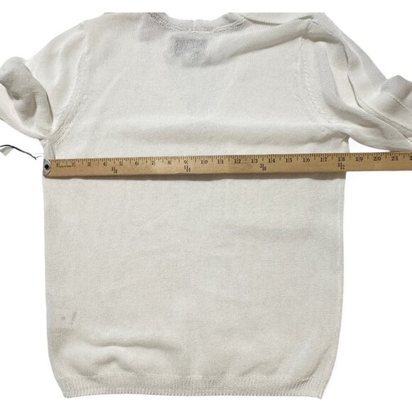 Brochu Walker Palmas Vee White Sweater XS Salt Water NWT - Picture 14 of 16